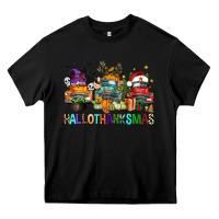Black hallothanksmas trucks Heavy Core Tee - FaDigitalArtStudio