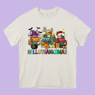 Hallothanksmas Trucks Heavy Core Tee Designed By Fadigitalartstudio