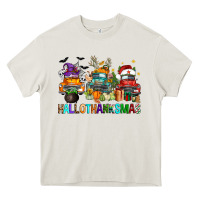 Cream hallothanksmas trucks Heavy Core Tee - FaDigitalArtStudio