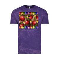 Cloud Purple Crayons And Apples Vintage Tee - LillyAllenDesigns