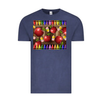 Vintage Denim Crayons And Apples Vintage Tee - LillyAllenDesigns