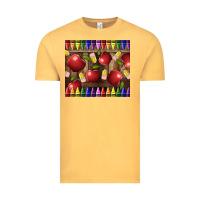Vintage Mustard Crayons And Apples Vintage Tee - LillyAllenDesigns