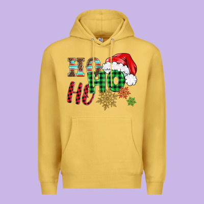 Ho Ho Ho Christmas Premium Hoodie Designed By Barkaloodesign