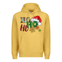 Antique Gold ho ho ho christmas Premium Hoodie - BarkalooDesign
