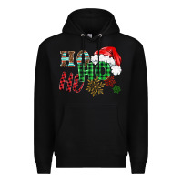 Black ho ho ho christmas Premium Hoodie - BarkalooDesign