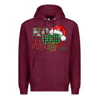 Burgundy ho ho ho christmas Premium Hoodie - BarkalooDesign