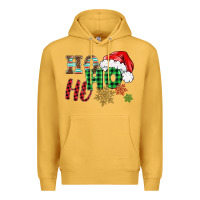 Mustard ho ho ho christmas Premium Hoodie - BarkalooDesign