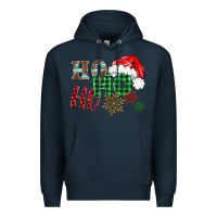 Navy ho ho ho christmas Premium Hoodie - BarkalooDesign