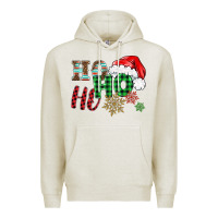 Oatmeal Heather ho ho ho christmas Premium Hoodie - BarkalooDesign
