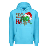 Ocean Blue ho ho ho christmas Premium Hoodie - BarkalooDesign