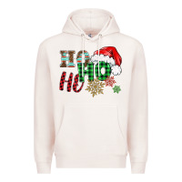 Pale Pink ho ho ho christmas Premium Hoodie - BarkalooDesign