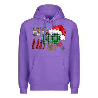 Purple ho ho ho christmas Premium Hoodie - BarkalooDesign