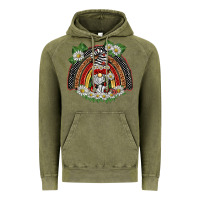 Vintage Olive ladybuy gnomies rainbow Vintage Hoodie - BarkalooDesign