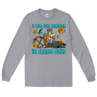 Heather Grey easter a lot can happen in three days western sunflowers Long Sleeve Tee - Artiststas