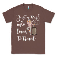 Chestnut just a girl who loves to travel traveling women nomad t shirt Classic Tee - baoMotion