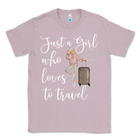 Lilac just a girl who loves to travel traveling women nomad t shirt Classic Tee - baoMotion