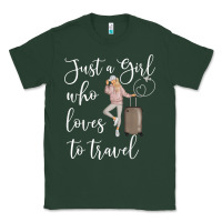Just A Girl Who Loves To Travel Traveling Women Nomad T Shirt Classic Tee | Teevron