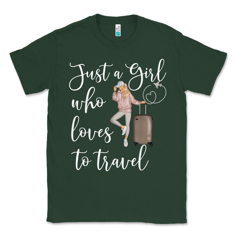 Just A Girl Who Loves To Travel Traveling Women Nomad T Shirt Classic Tee by baoMotion | Teevron