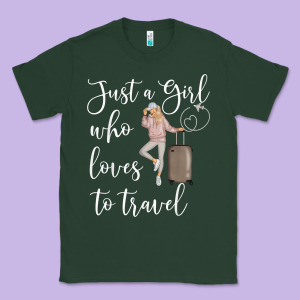 Just A Girl Who Loves To Travel Traveling Women Nomad T Shirt Classic Tee Designed By Baomotion