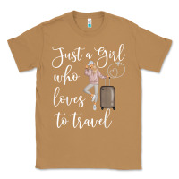 Toasted Coconut just a girl who loves to travel traveling women nomad t shirt Classic Tee - baoMotion