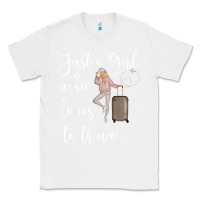 White just a girl who loves to travel traveling women nomad t shirt Classic Tee - baoMotion