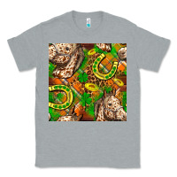 Heather Grey St. Patrick's Day Horse With Horseshoes Seamless Classic Tee - FaDigitalArtStudio