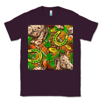 Plum St. Patrick's Day Horse With Horseshoes Seamless Classic Tee - FaDigitalArtStudio