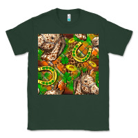 Sports Green St. Patrick's Day Horse With Horseshoes Seamless Classic Tee - FaDigitalArtStudio