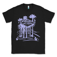 Black las vegas strip retro famous sign nevada traveler souvenir t shirt Classic Tee - baoMotion