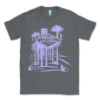 Charcoal Heather las vegas strip retro famous sign nevada traveler souvenir t shirt Classic Tee - baoMotion