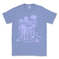 Colony Blue las vegas strip retro famous sign nevada traveler souvenir t shirt Classic Tee - baoMotion
