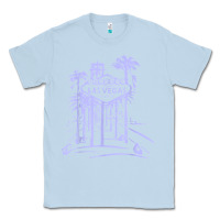 Dusty Blue las vegas strip retro famous sign nevada traveler souvenir t shirt Classic Tee - baoMotion