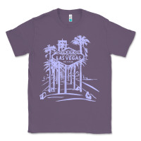 Lavender las vegas strip retro famous sign nevada traveler souvenir t shirt Classic Tee - baoMotion