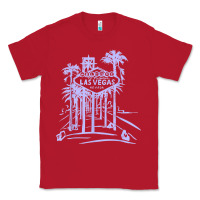 Red las vegas strip retro famous sign nevada traveler souvenir t shirt Classic Tee - baoMotion