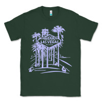 Sports Green las vegas strip retro famous sign nevada traveler souvenir t shirt Classic Tee - baoMotion