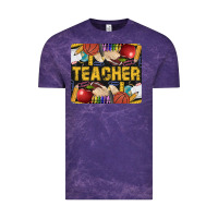 Cloud Purple Western Teacher Black And Glitter Vintage Tee - LillyAllenDesigns
