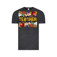 Vintage Black Western Teacher Black And Glitter Vintage Tee - LillyAllenDesigns