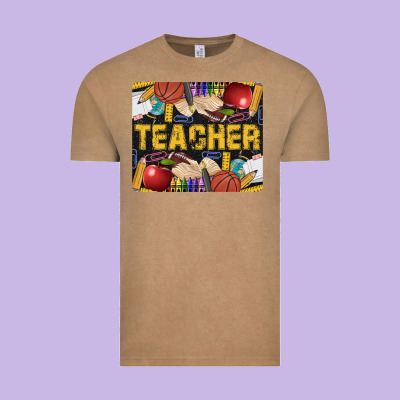 Western Teacher Black And Glitter Vintage Tee Designed By Lillyallendesigns