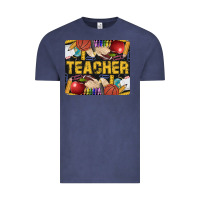 Vintage Denim Western Teacher Black And Glitter Vintage Tee - LillyAllenDesigns
