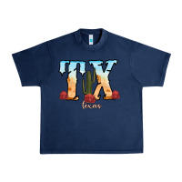 Navy texas cactus Urban Heavy Tee - RanaPortraitStore
