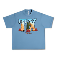Pebble Blue texas cactus Urban Heavy Tee - RanaPortraitStore