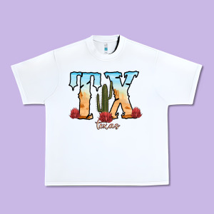 Texas Cactus Urban Heavy Tee Designed By Ranaportraitstore
