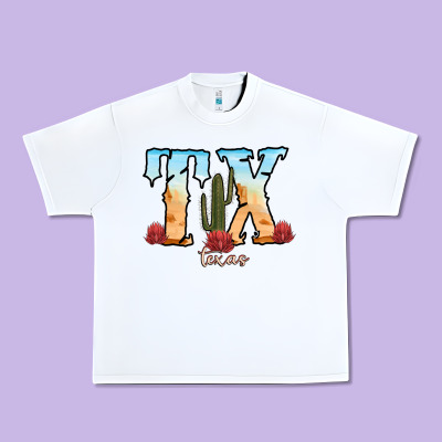 Texas Cactus Urban Heavy Tee Designed By Ranaportraitstore