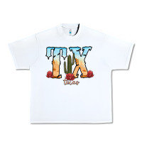 White texas cactus Urban Heavy Tee - RanaPortraitStore