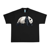 Black walking panda Urban Heavy Tee - LillyAllenDesigns