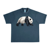 Midnight Navy walking panda Urban Heavy Tee - LillyAllenDesigns