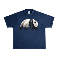 Navy walking panda Urban Heavy Tee - LillyAllenDesigns