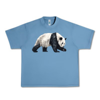 Pebble Blue walking panda Urban Heavy Tee - LillyAllenDesigns