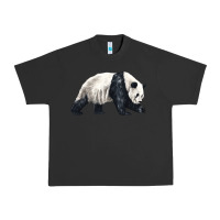 Pigment Black walking panda Urban Heavy Tee - LillyAllenDesigns