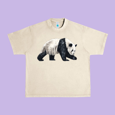 Walking Panda Urban Heavy Tee Designed By Lillyallendesigns